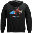 Patriotic Bone Fish Premium Hooded Sweat Shirt