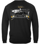 Black Flag Patriotic Shark Premium Hooded Sweat Shirt