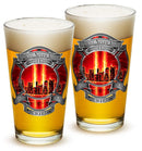 Tribute High Honor Red Firefighter 16oz Shooter Shot Glass Glass Set