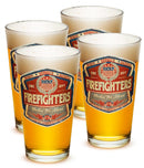 Denim Fade  Label Firefighter 16oz Pint Glass Glass Set
