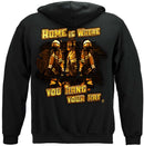 Home Is Where You Hang Your Hat Firefighter Premium Hooded Sweat Shirt