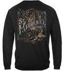 Firefighter St. Michael's Protect Us Silver Foil Premium T-Shirt