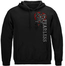 Firefighter Fearless Silver Foil Premium Hooded Sweat Shirt