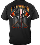 American Pride Firefighter Skull of Freedom Premium Hooded Sweat Shirt
