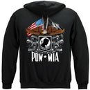 Double Flag Eagle Pow Premium Men's Hooded Sweat Shirt