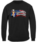 Uncle Sam Pack Your Bags Flag Design Premium Hooded Sweat Shirt