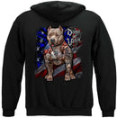 Dogs Of Valor This We'll Defend Pit Bull Premium Hooded Sweat Shirt