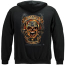 Skull of Doom If I Die Avenge Me, No Retreat Premium Men's Hooded Sweat Shirt