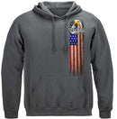 Trucker American Pride Flag Premium Hooded Sweat Shirt