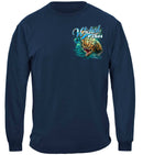 Wicked Fish Fighting Buck Tail Fluke Lure Premium Hooded Sweat Shirt