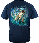 Wicked Fish Striped Bass With Popper Air Born Premium Hooded Sweat Shirt
