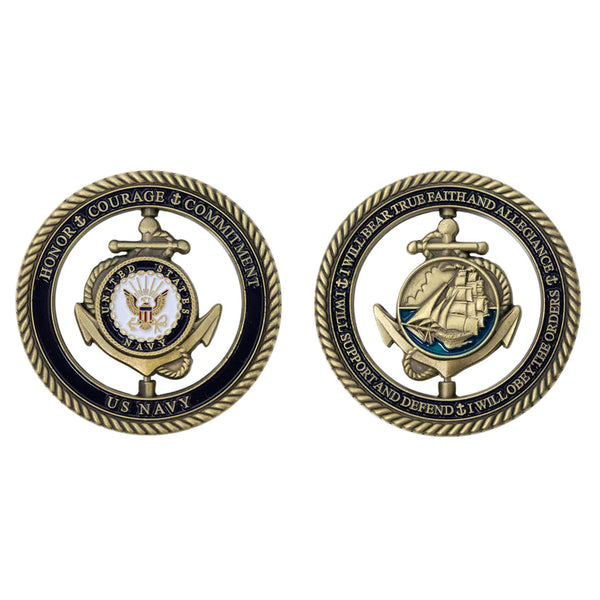 COIN: NAVY CORE VALUES - SPINNER