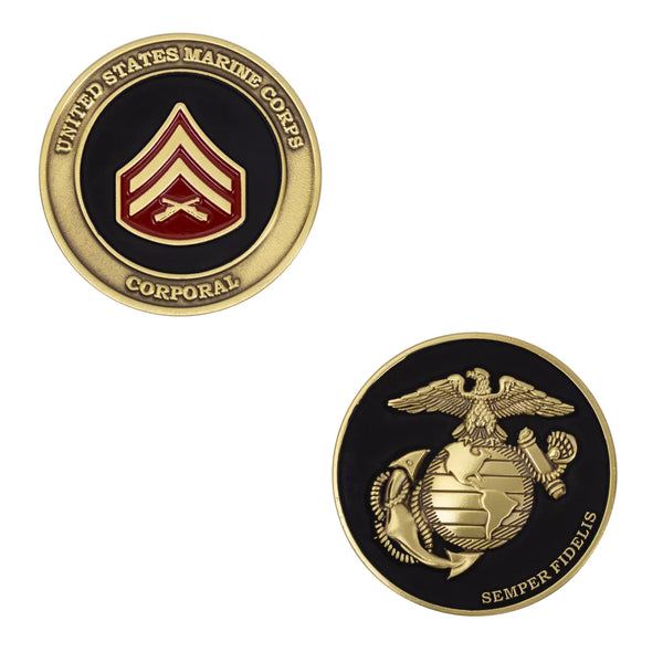 MARINE CORPS COIN:CORPORAL 1.75"