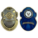 COIN 2 1/2": NAVY DIVER HELMET