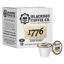 1776 DARK ROAST COFFEE PODS 18CT