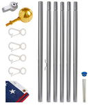 All American Series - 20’ Tapered Sectional Fagpole kit w/ 3’x5’ USA Flag