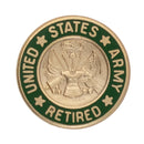 ARMY LAPEL PIN: US. ARMY RETIRED 1968-2007
