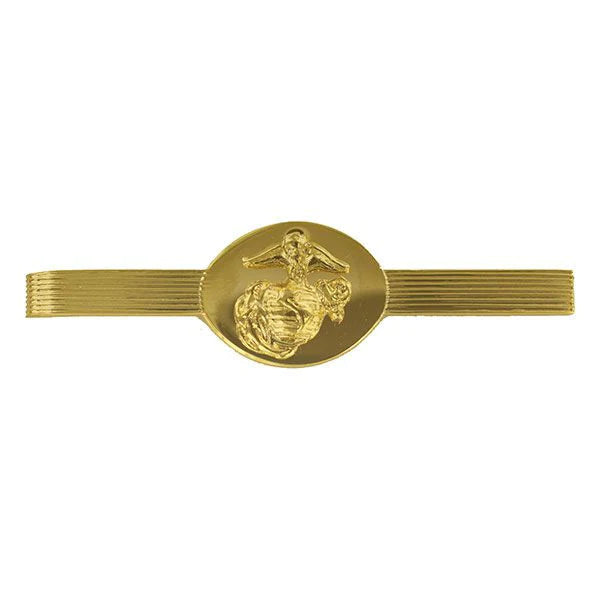 MARINE CORPS TIE CLASP: ENLISTED - 24K GOLD PLATED
