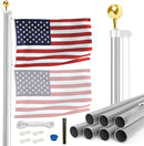 All American Series - 20’ Tapered Sectional Fagpole kit w/ 3’x5’ USA Flag