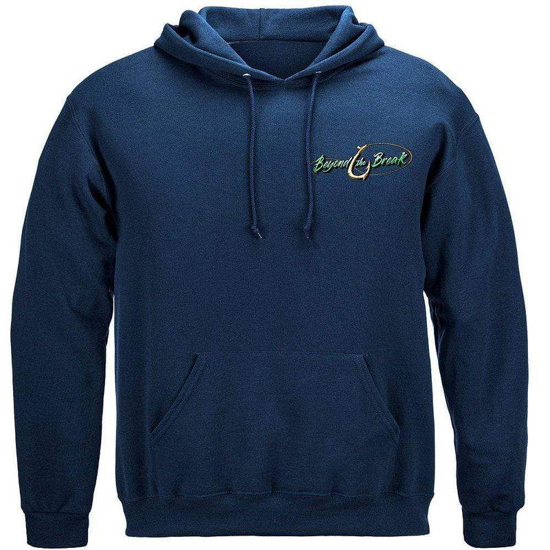 Striped Bass Fish Beyond The Break Premium Hooded Sweat Shirt