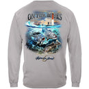 On the Rocks Striped Bass Sea Bass Black Fish Premium Hooded Sweat Shirt