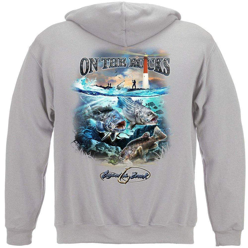 On the Rocks Striped Bass Sea Bass Black Fish Premium T-Shirt