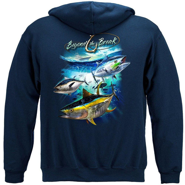 Tuna Time Off Shore Fishing Premium Hooded Sweat Shirt