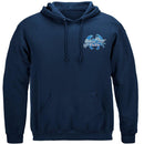 Blue Claw Crab In Your Face Premium Hooded Sweat Shirt