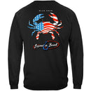Patriotic Blue Claw Crab Premium Hooded Sweat Shirt