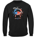 Patriotic Blue Claw Crab Premium Long Sleeves