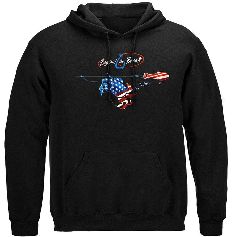 Patriotic Black Fish Premium Hooded Sweat Shirt