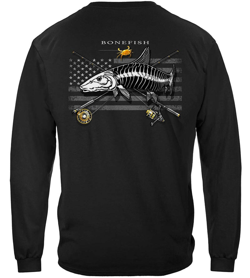 Black Flag Patriotic Bone Fish Premium T-Shirt