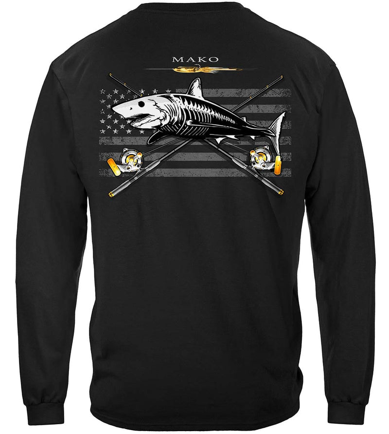Black Flag Patriotic Shark Premium Hooded Sweat Shirt