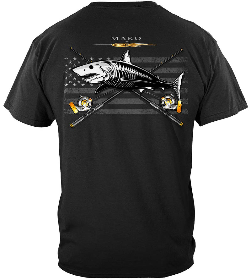 Black Flag Patriotic Shark Premium Hooded Sweat Shirt