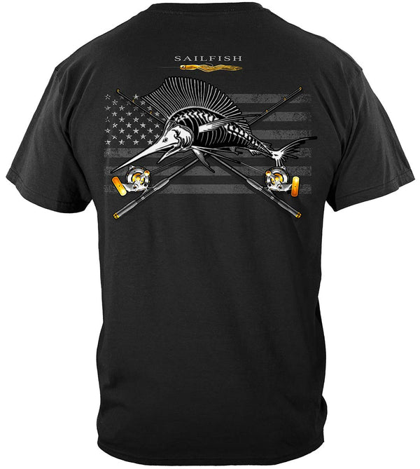 Black Flag Patriotic Sailfish Premium T-Shirt