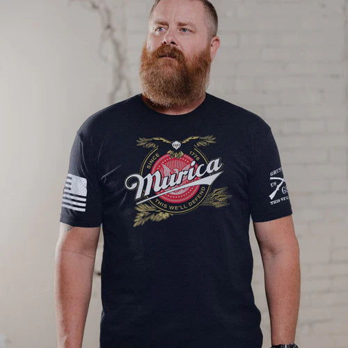 Murica Brewing Men s T Shirt Midnight Navy