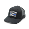 Thin Blue Line Flag PVC Patch Hat