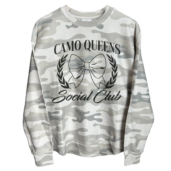 Camo Queens Social Club Grey (Front)
