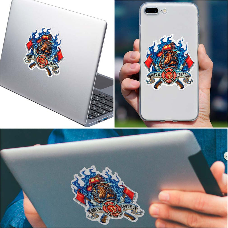 Firefighter First In last Out Premium Reflective Decal