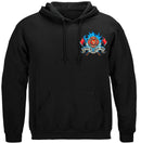 Firefighter Fire Dog First in Last Out Premium Hooded Sweat Shirt