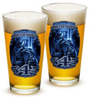 343 You Will Never Be Forgotten Firefighter 911 16oz Pint Glass Glass Set