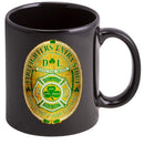 Firefighter Irelands  Iriah Bravest Stoneware Black Coffee Mug Gift Set