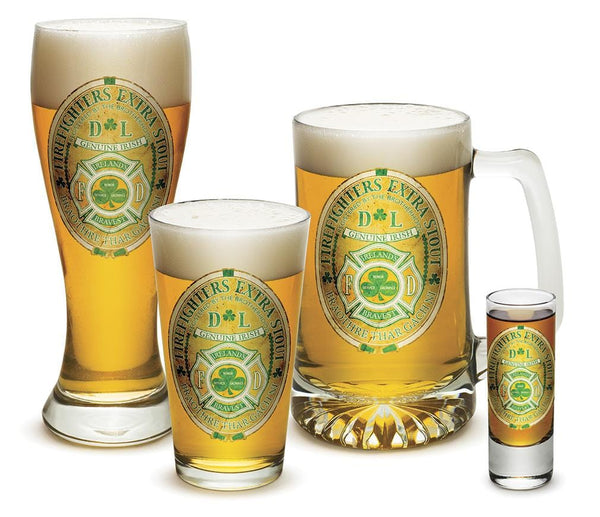 Firefighter Irelands  Iriah Bravest 4 Piece Glass Gift Set