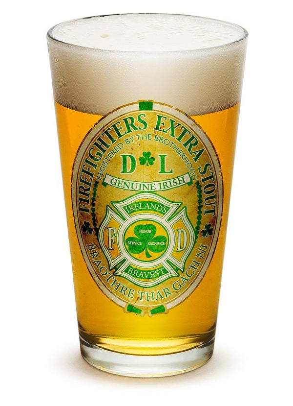 Firefighter Irelands  Iriah Bravest 16oz Pint Glass Glass Set