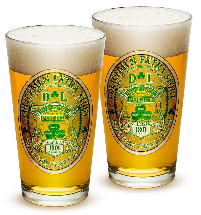 Police Irelands  Iriah Finest 16oz Shooter Shot Glass Glass Set
