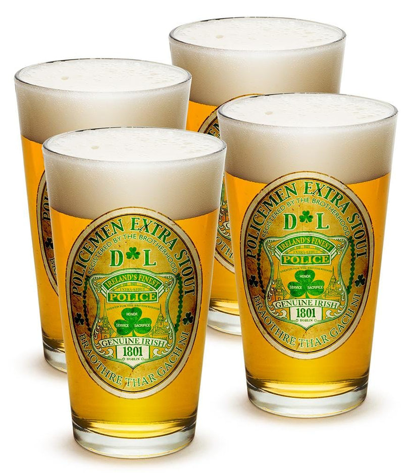 Police Irelands  Iriah Finest 16oz Shooter Shot Glass Glass Set