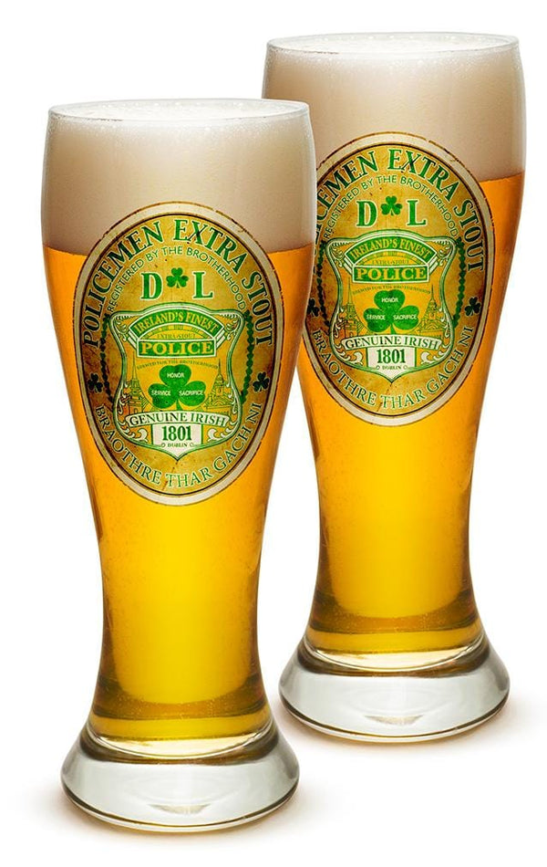 Police Irelands  Iriah Finest 23oz Shooter Shot Glass Glass Set