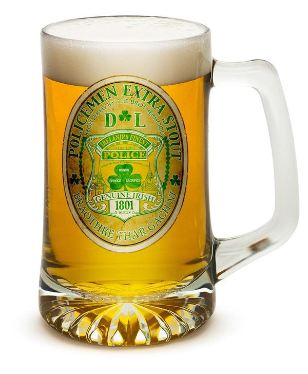 Police Irelands  Iriah Finest 25oz Tankard Glass Glass Set