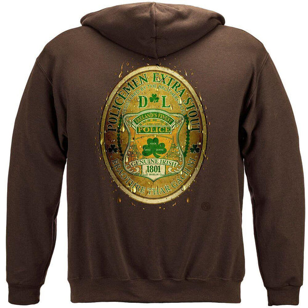 Police DL Bottled by Ireland's Irish Finest Police Premium Hooded Sweat Shirt