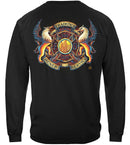 Firefighter Coat of Arms Premium Hooded Sweat Shirt